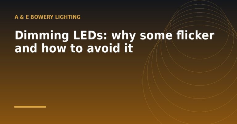 Dimming LEDs: why some flicker and how to avoid it
